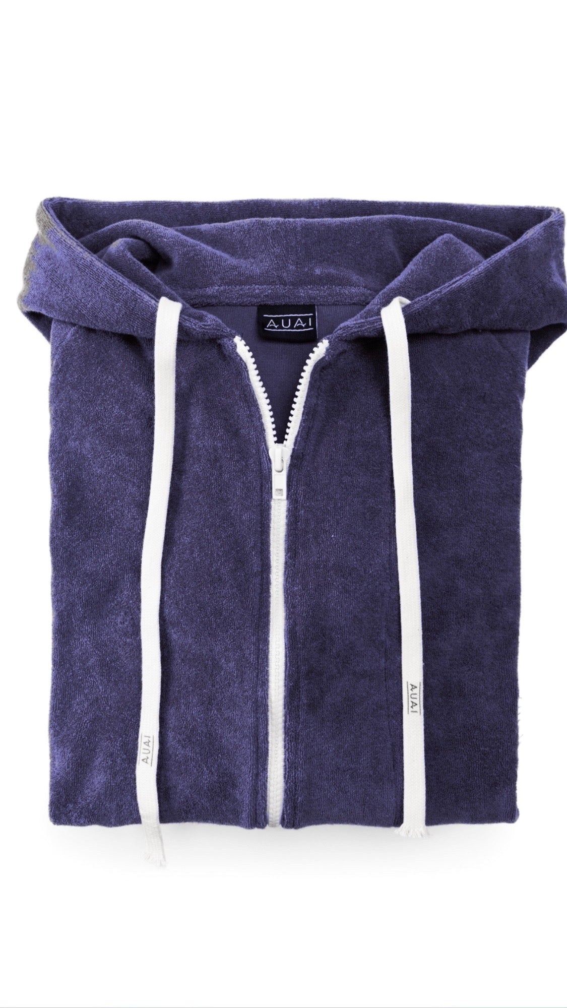Felpa in Spugna con Cappuccio e Zip