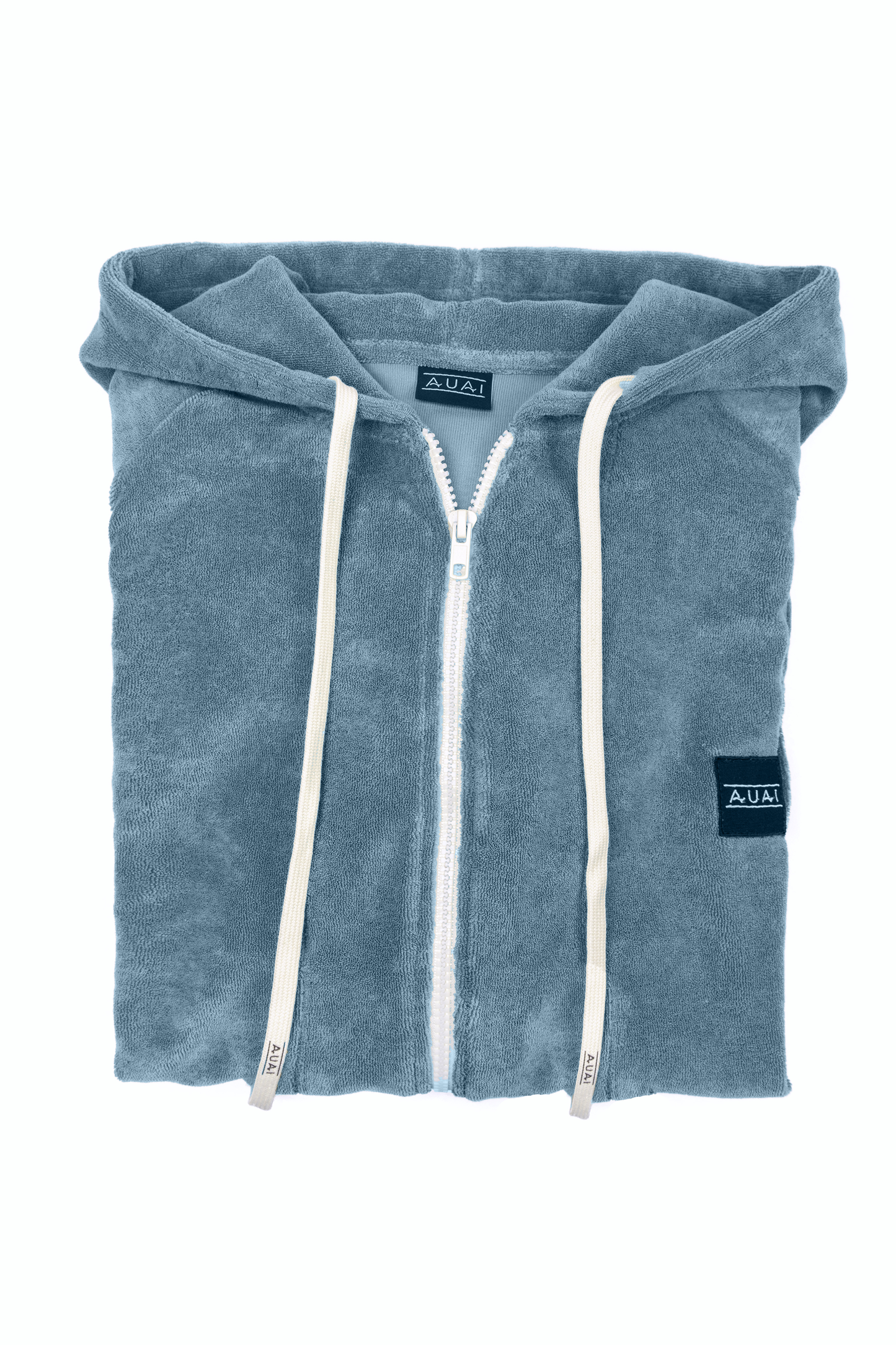 Felpa in Spugna con Cappuccio e Zip