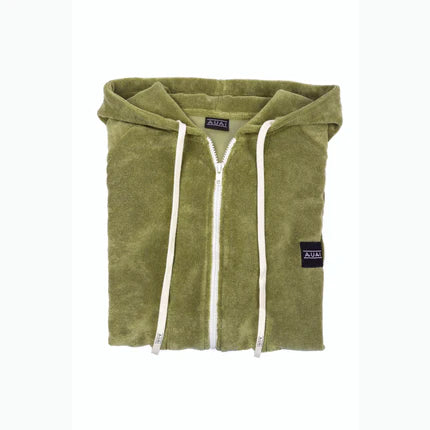 Felpa in Spugna con Cappuccio e Zip