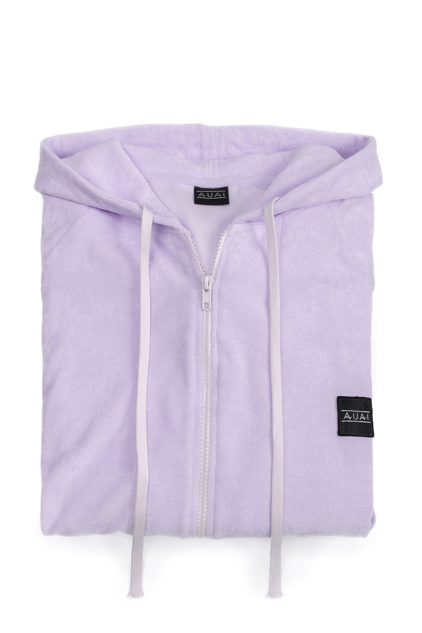 Felpa in Spugna con Cappuccio e Zip