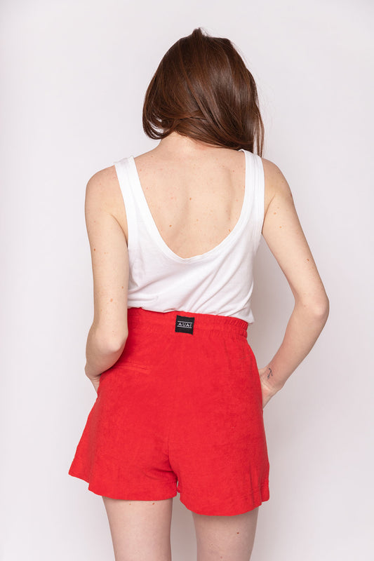 Shorts Donna Vita Alta Rosso