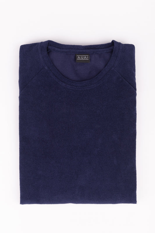 FELPA GIROCOLLO BLU
