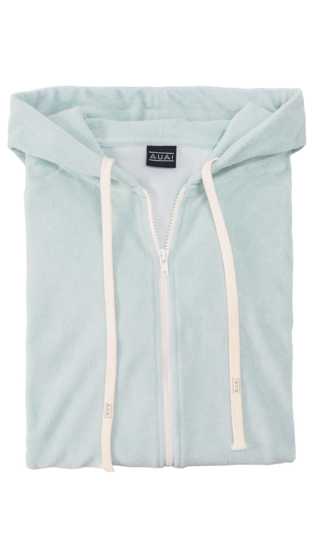Felpa in Spugna con Cappuccio e Zip