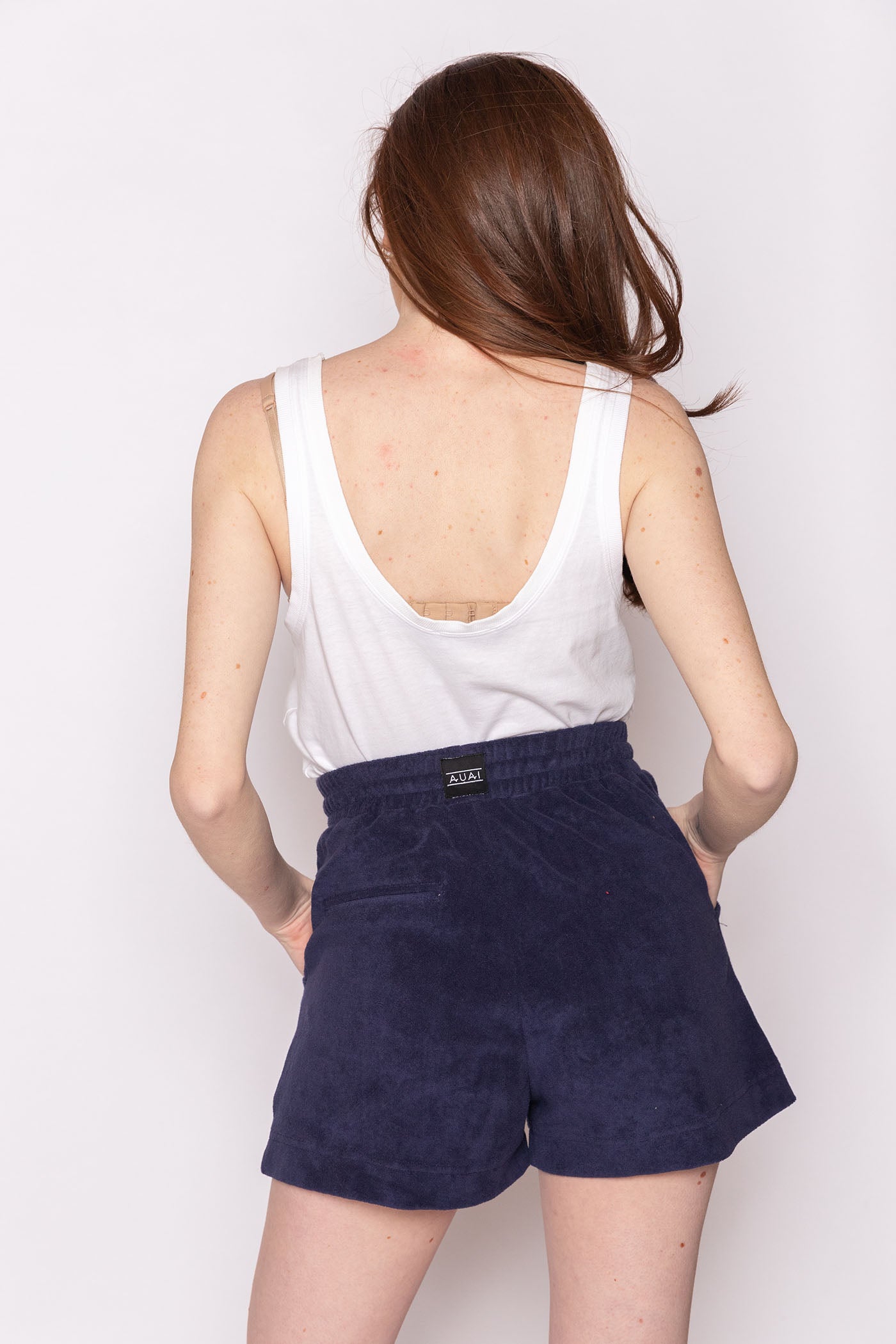 Shorts Donna Vita Alta Blu