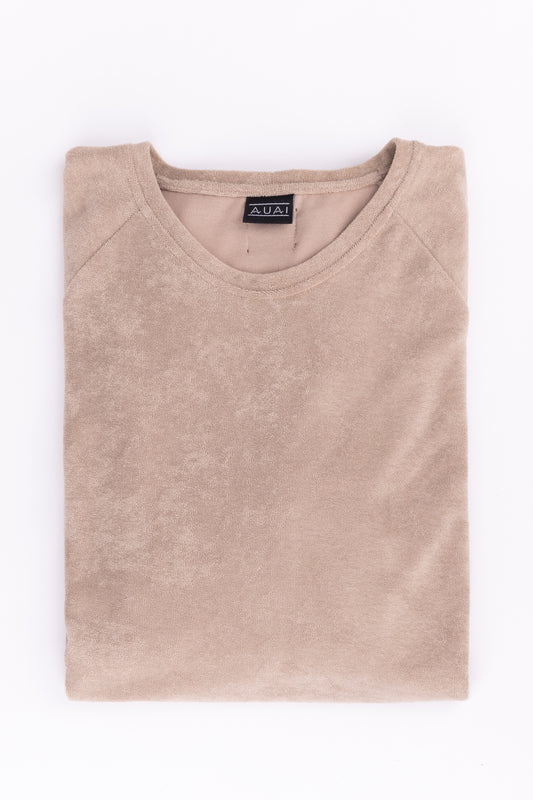FELPA GIROCOLLO BEIGE