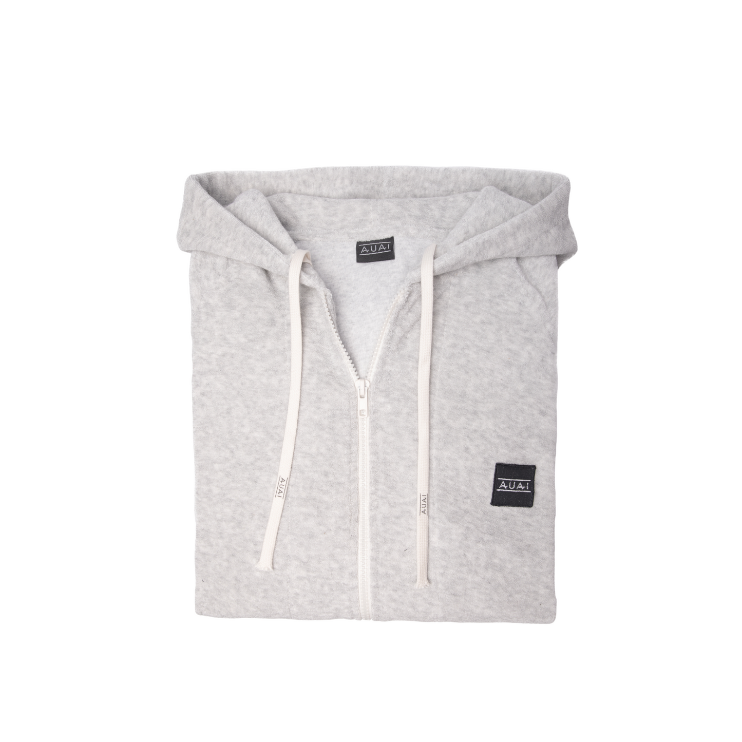 Felpa in Spugna con Cappuccio e Zip