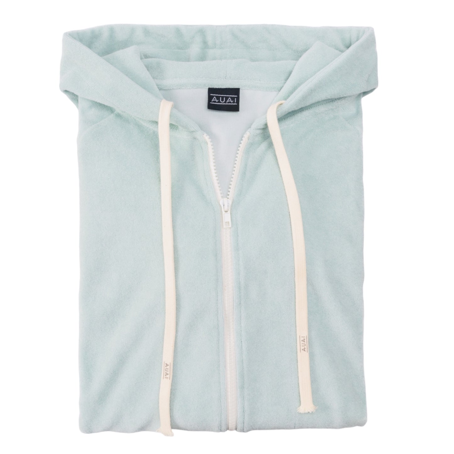 Felpa in Spugna con Cappuccio e Zip