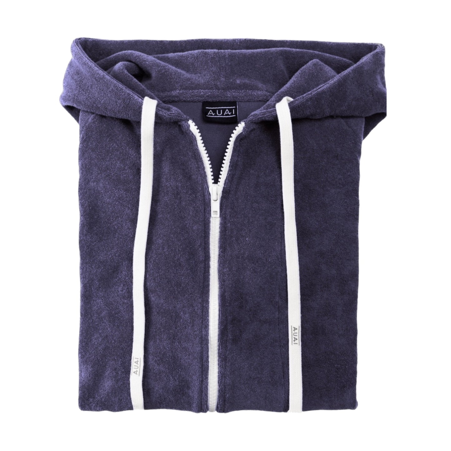 Felpa in Spugna con Cappuccio e Zip