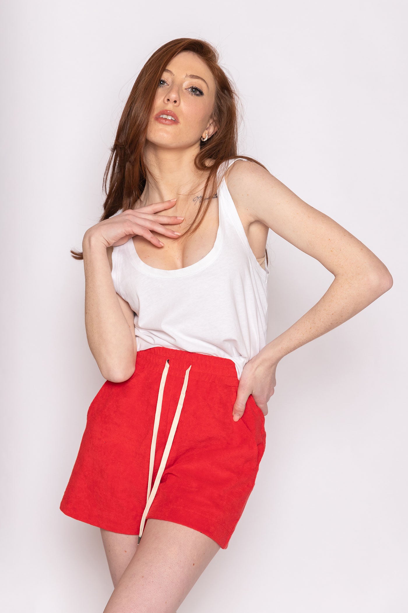 Shorts Donna Vita Alta Rosso